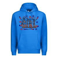 True Royal All American Girl Premium Hoodie - CowCowDesign