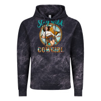 Cloud Black Western Stay Wild Cowgirl Vintage Hoodie - BundleAndBundleShop