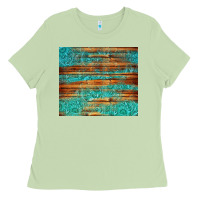 Matcha turquoise  leather and wooden pattern tumbler Ladies Tee - Jasminsmagicworld
