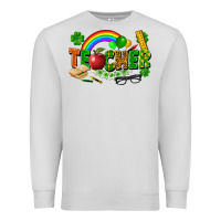Dove Grey teacher st patrick Premium Sweatshirt - FaDigitalArtStudio
