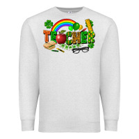 Oatmeal Heather teacher st patrick Premium Sweatshirt - FaDigitalArtStudio