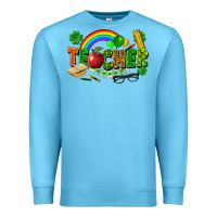 Ocean Blue teacher st patrick Premium Sweatshirt - FaDigitalArtStudio