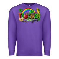 Purple teacher st patrick Premium Sweatshirt - FaDigitalArtStudio