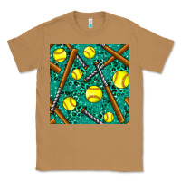 Toasted Coconut softball bat with leopard and glitter seamless pattern Classic Tee - BundleAndBundleShop