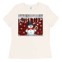 Bone christmas snowman tumbler Ladies Tee - Jasminsmagicworld