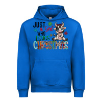 Cobalt just a girl who loves christmas Urban Hoodie - CowhideDigitalArt
