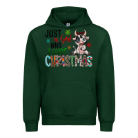Forest Green just a girl who loves christmas Urban Hoodie - CowhideDigitalArt