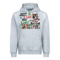 Heather Grey just a girl who loves christmas Urban Hoodie - CowhideDigitalArt