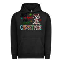 Pigment Black just a girl who loves christmas Urban Hoodie - CowhideDigitalArt