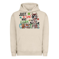 Pigment French Oak just a girl who loves christmas Urban Hoodie - CowhideDigitalArt