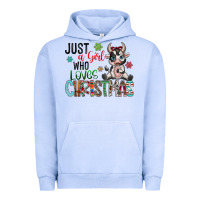 Pigment Grape Ice just a girl who loves christmas Urban Hoodie - CowhideDigitalArt