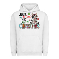 Pigment Lunar Rock just a girl who loves christmas Urban Hoodie - CowhideDigitalArt