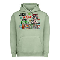 Pigment Oil Green just a girl who loves christmas Urban Hoodie - CowhideDigitalArt