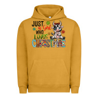 Pigment Peanut Butter just a girl who loves christmas Urban Hoodie - CowhideDigitalArt