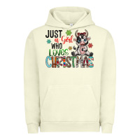 Pigment Pistachio just a girl who loves christmas Urban Hoodie - CowhideDigitalArt