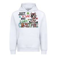 White just a girl who loves christmas Urban Hoodie - CowhideDigitalArt