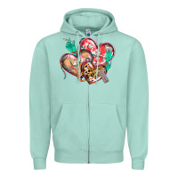 Seafoam nurse hearts Zipper Hoodie - CowGirlArtShop