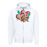 White nurse hearts Zipper Hoodie - CowGirlArtShop