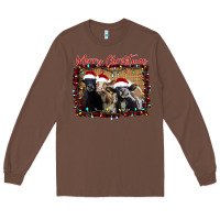 Chestnut Merry Christmas Cows Long Sleeve Tee - Bettercallsaul