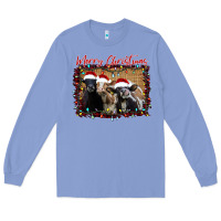 Colony Blue Merry Christmas Cows Long Sleeve Tee - Bettercallsaul