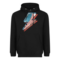 Black American flag lightning bolt 4th of july Heavyweight Hoodie - FaDigitalArtStudio
