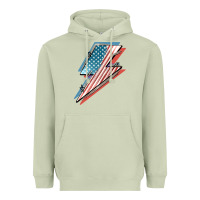 Matcha American flag lightning bolt 4th of july Heavyweight Hoodie - FaDigitalArtStudio