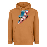 Meerkat American flag lightning bolt 4th of july Heavyweight Hoodie - FaDigitalArtStudio