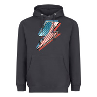 Smoke American flag lightning bolt 4th of july Heavyweight Hoodie - FaDigitalArtStudio