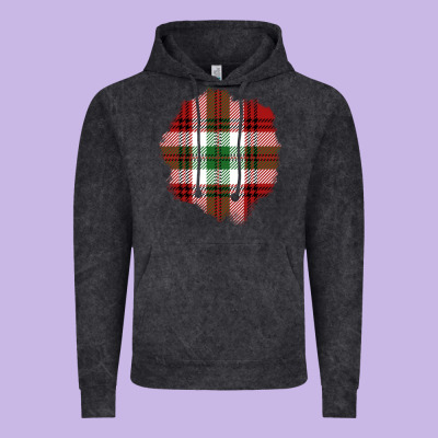 Christmas Tartan Patch Vintage Hoodie Designed By Bundleandbundleshop