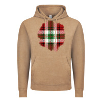 Vintage Coffee Christmas Tartan Patch Vintage Hoodie - BundleAndBundleShop