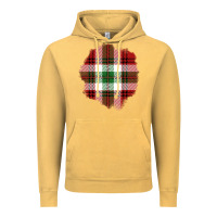 Vintage Mustard Christmas Tartan Patch Vintage Hoodie - BundleAndBundleShop