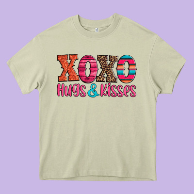 Xoxo Hugs And Kisses Heavy Core Tee Designed By Jasminsmagicworld