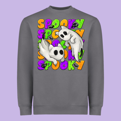 Spooky With Ghost Cats Heavyweight Sweatshirt Designed By Texasbilliewilder