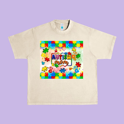 Autism Mom Urban Heavy Tee Designed By Lillyallendesigns