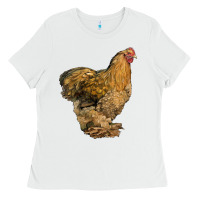 White Cochin Chicken Ladies Tee - LillyAllenDesigns