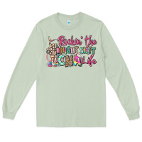 Matcha rockin the night shift cna life Long Sleeve Tee - RanaPortraitStore