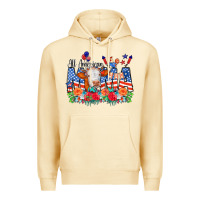 Pina Colada All American Mama Cow Flowers Premium Hoodie - CowCowDesign