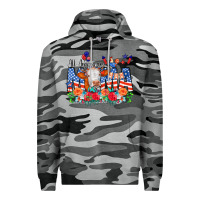 Slate Camo All American Mama Cow Flowers Premium Hoodie - CowCowDesign