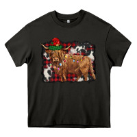 Asphalt christmas highland cow Heavy Core Tee - BarkalooDesign