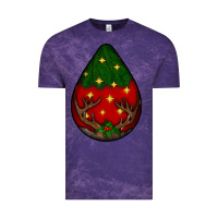 Cloud Purple Christmas  teardrop Vintage Tee - BundleAndBundleShop