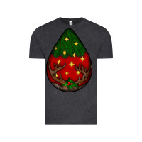 Vintage Black Christmas  teardrop Vintage Tee - BundleAndBundleShop