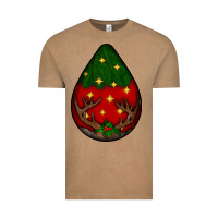 Vintage Coffee Christmas  teardrop Vintage Tee - BundleAndBundleShop