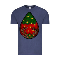 Vintage Denim Christmas  teardrop Vintage Tee - BundleAndBundleShop