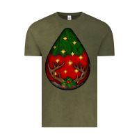Vintage Olive Christmas  teardrop Vintage Tee - BundleAndBundleShop