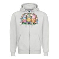 Dove Grey Easter Day gnomes Zipper Hoodie - HowdyJamesFarm