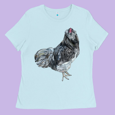 Ameraucana Rooster Ladies Tee Designed By Lillyallendesigns