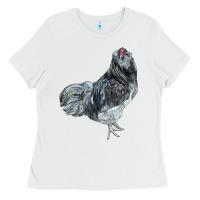 White Ameraucana Rooster Ladies Tee - LillyAllenDesigns