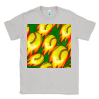Moon Dust softball fire ball seamless pattern Classic Tee - BundleAndBundleShop