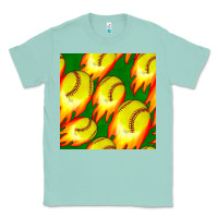 Seafoam softball fire ball seamless pattern Classic Tee - BundleAndBundleShop