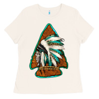 Bone indian headdress arrowhead Ladies Tee - Jasminsmagicworld